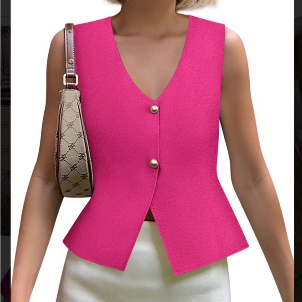 Women's Trendy Vests Top 2026 Spring Summer Square Neck Sleeveless Blaz